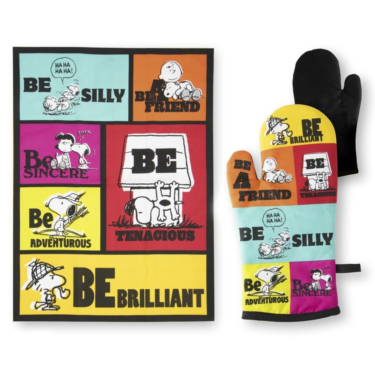 Excelsa Canovaccio + Guanto forno Peanuts trapuntato cotone cod.64363